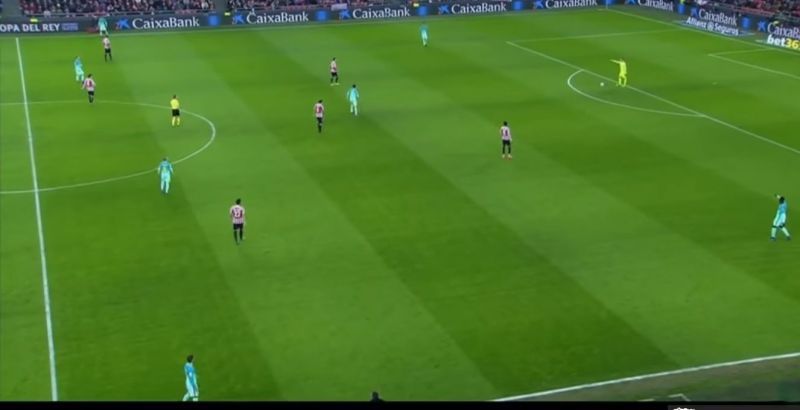 Enter cHigh pressing by Athletic Bilbao when opponents tried to play out from the back