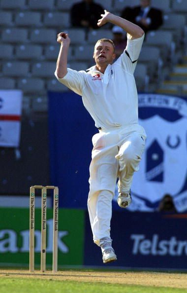 England's Andrew Flintoff in action, during day 4