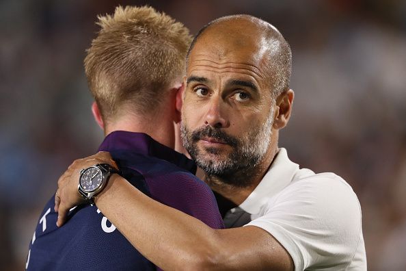 Pep Guardiola and Kevin De Bruyne