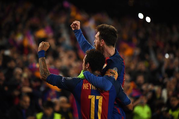 Neymar and Lionel Messi