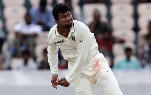 Pragyan Ojha in action