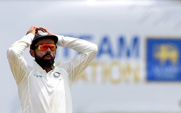 Kohli was distraught after he shelled a sitter to reprieve Tharanga