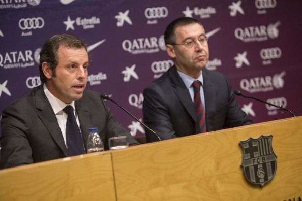 Sandro Rossell Josep Bartomeu Barcelona