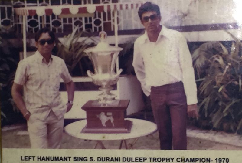 Salim Durani &amp; Hanumant SIngh with the 1970 Duleep Trophy