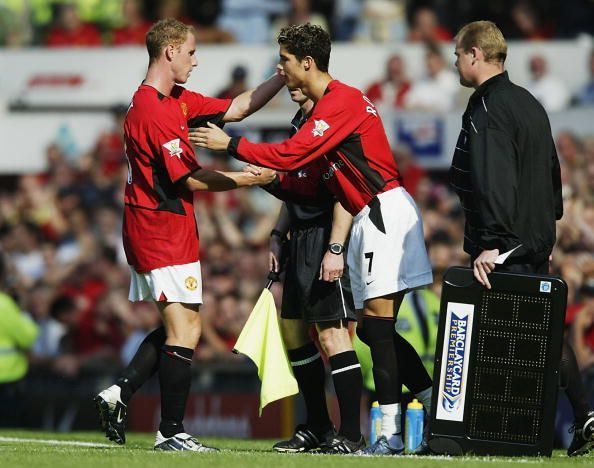 Cristiano Ronaldo of Man Utd Makes His Debut