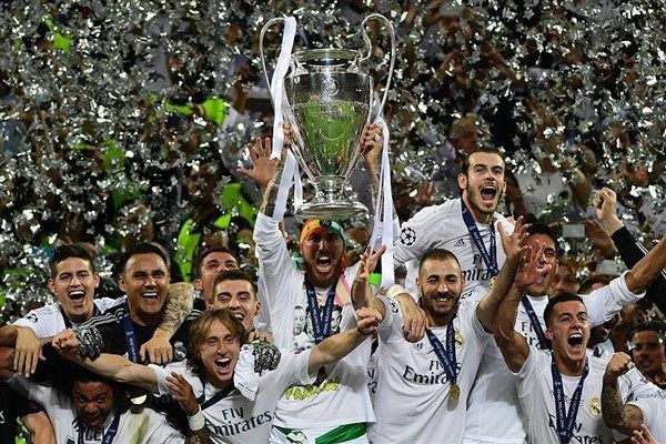 Real Madrid celebrating UCL 2017 win