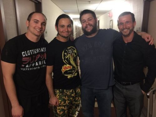 The Young Bucks with Kevin Owens and Adam Cole