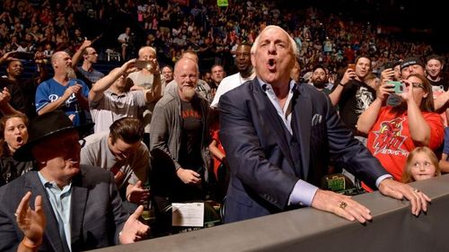 Flair was at ringside for Mahal's match at Money in the Bank