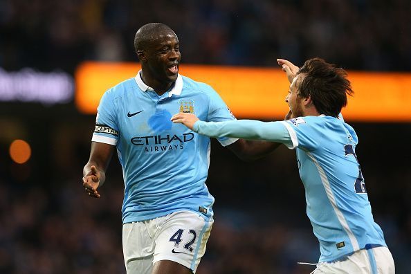 Yaya Toure and David Silva