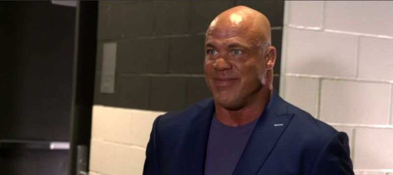 Kurt Angle backstage during RAW.