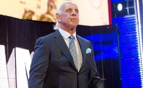 Ric Flair making an entrance on RAW 