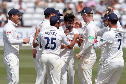 Mohammed Amir playing for Essex