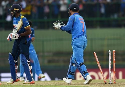 Dhoni equalled Sangakkara's ODI world record