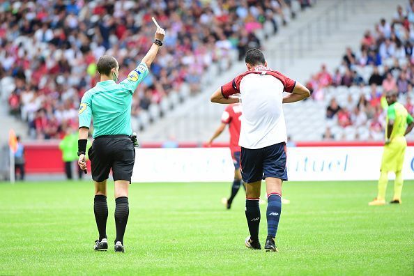 El Ghazi yellow card