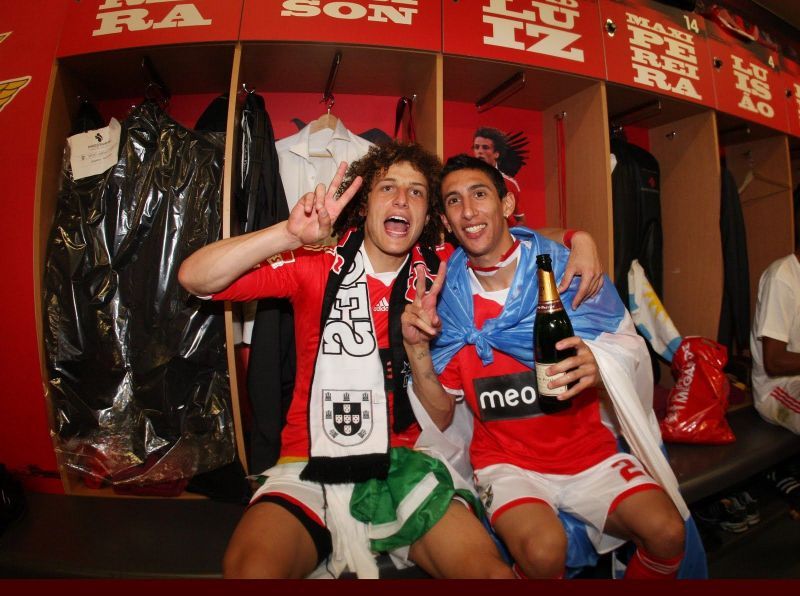 David Luiz and Angel di Maria played together at Benfica before joining Chelsea and Real Madrid respectively