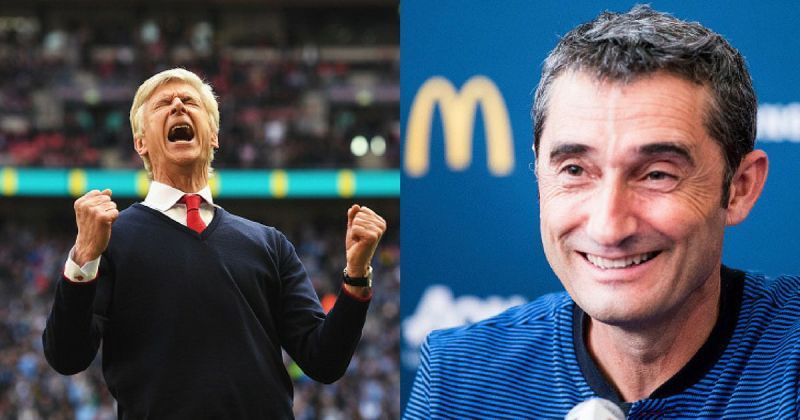 Arsene Wenger and Ernesto Valverde