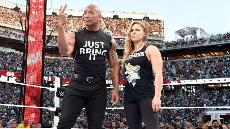 Ronda Rousey The Rock WrestleMania 31