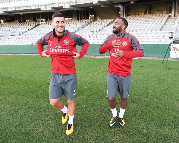 Sead Kolasinac and Alexandre Lacazette