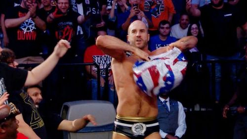 WWE Superstar Cesaro was pictured destroying a beach ball at WWE's TV tapings. 