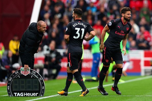 Arsene Wenger substitutions Arsenal Stoke City