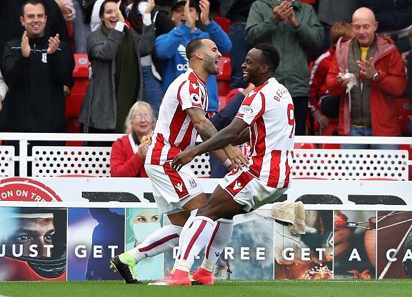 Jese Saido Berahino goal Stoke City Arsenal