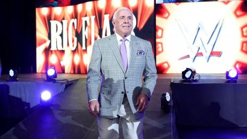 Ric Flair at Wrestlemania Axxess for the reveal of the 'Ric Flair' Statue