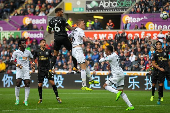 Lascelles' towering header against Swansea gave the sway side the lead