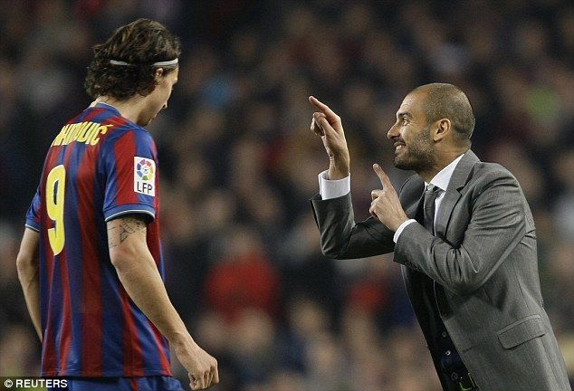 Image result for Ibrahimovic vs Guardiola