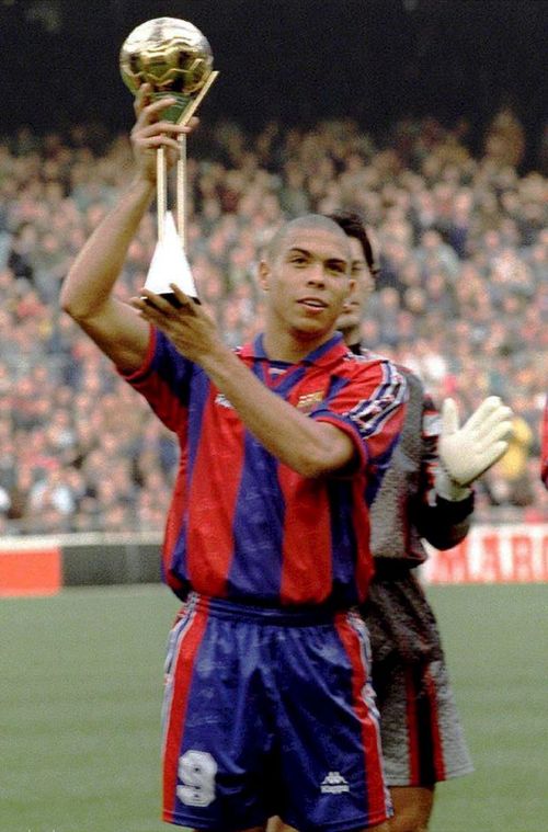 Aged just 20, Ronaldo won the FIFA World Player of the Year in 1997. He would also go on to win the coveted prize again in 1997 and 2002.