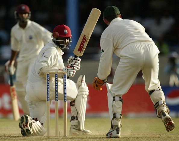 Brian Lara of the West Indies in action