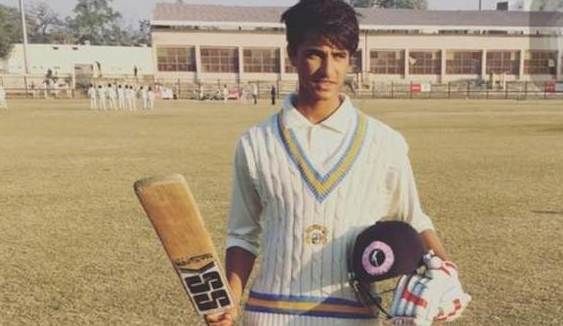 Abhishek Sharma after scoring a century in the 2015-16 Vijay Merchant Trophy