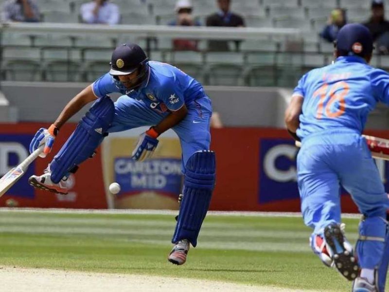 Rohit Sharma suffered a hamstring injury against Australia in 2015