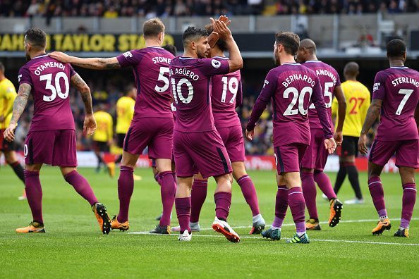 Manchester City eased past Watford at Vicarage Road