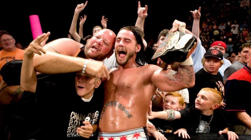 CM Punk with the ECW Championship