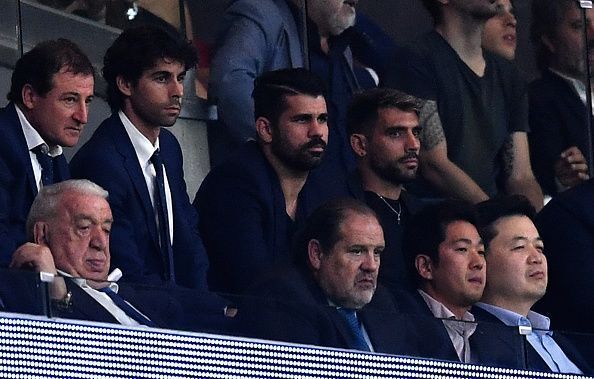Costa looks on as Chelsea score a late winner against Atletico at the Metropolitano
