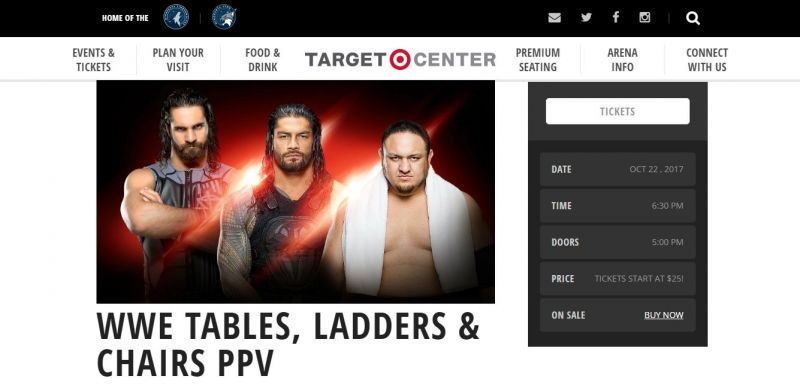 The Target Center's poster for WWE TLC