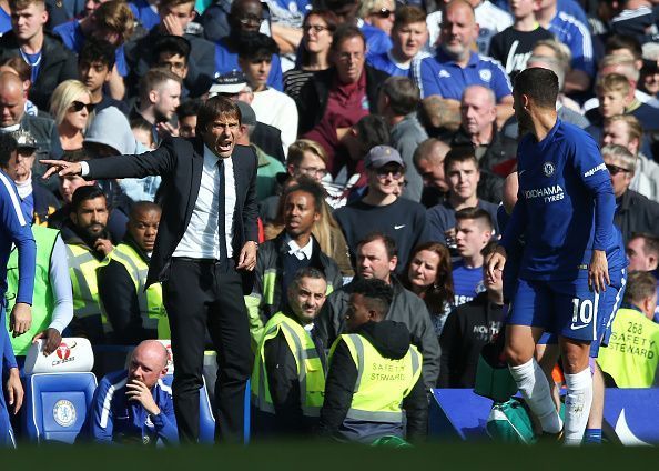 Antonio Conte and Eden Hazard