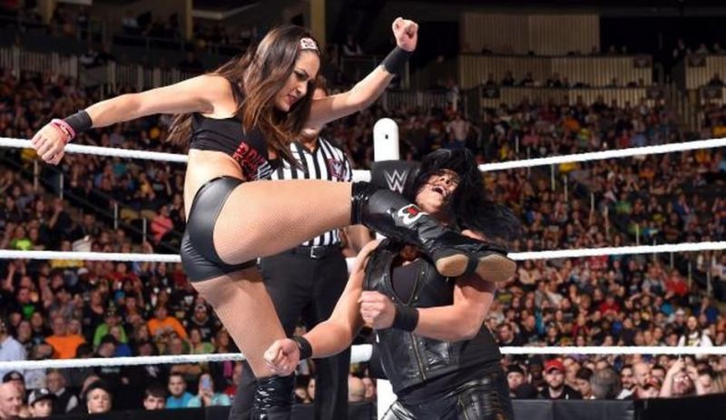 Brie Bella delivers the Daniel Bryan kicks