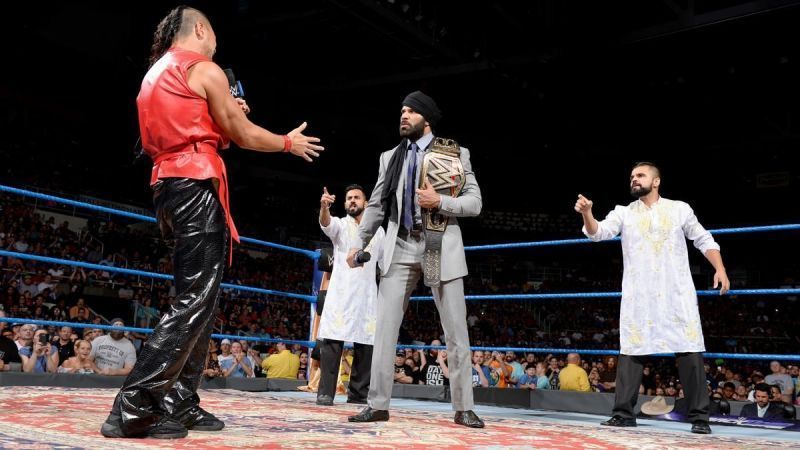 Jinder Mahal defended the WWE World Championship against Shinsuke Nakamura in the main event