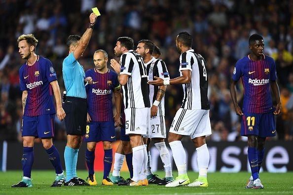 Juventus defence Barcelona