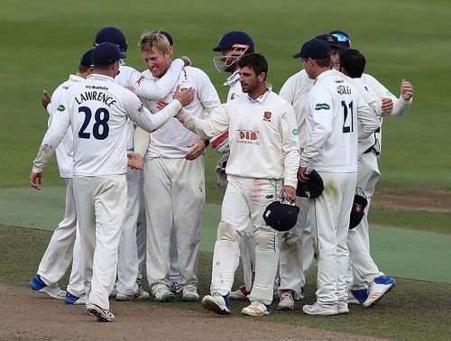 Essex team after defeating Warwickshire