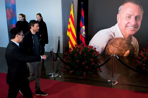 Johan Cruyff's Memorial At The Camp Nou Stadium