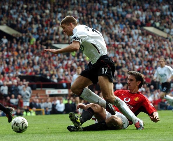 Steven Gerrard and Gary Neville