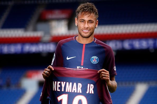 Neymar after his record-breaking move to PSG