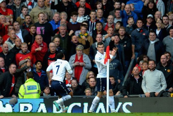 Gareth Bale celebrates after scoring a stunning solo goal