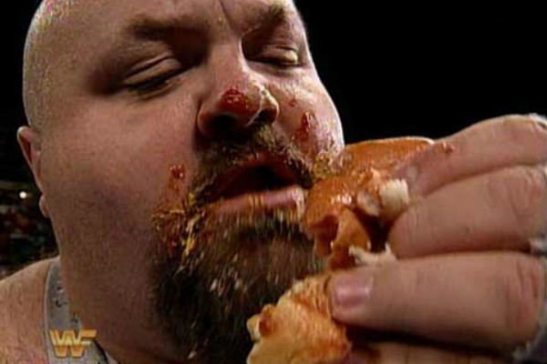 Bastion Booger enjoys a jelly donut.  At least, we hope it&#039;s a jelly donut.