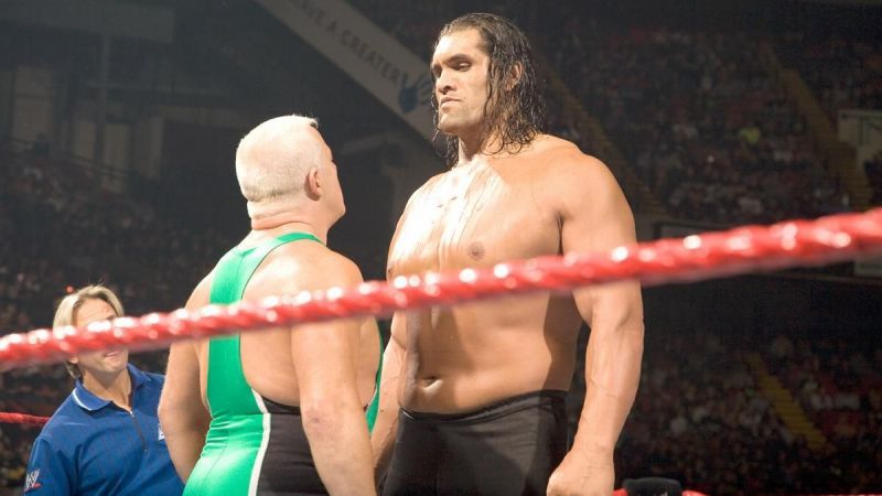 Great Khali staring down Finlay