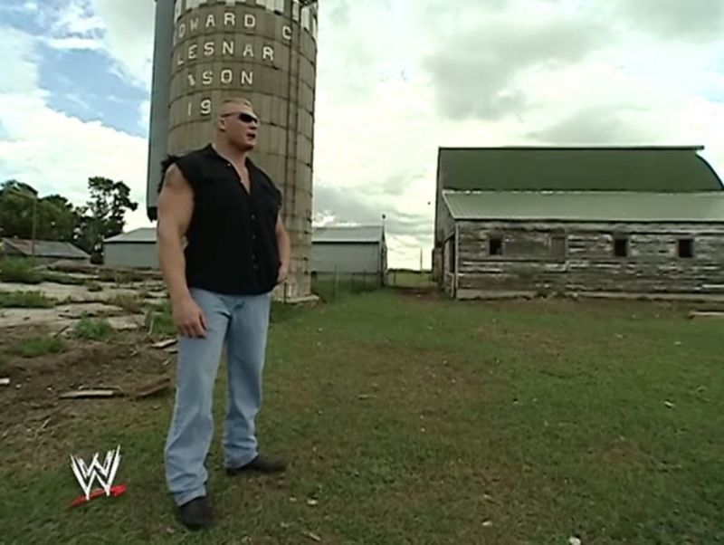 Lesnar on his farm