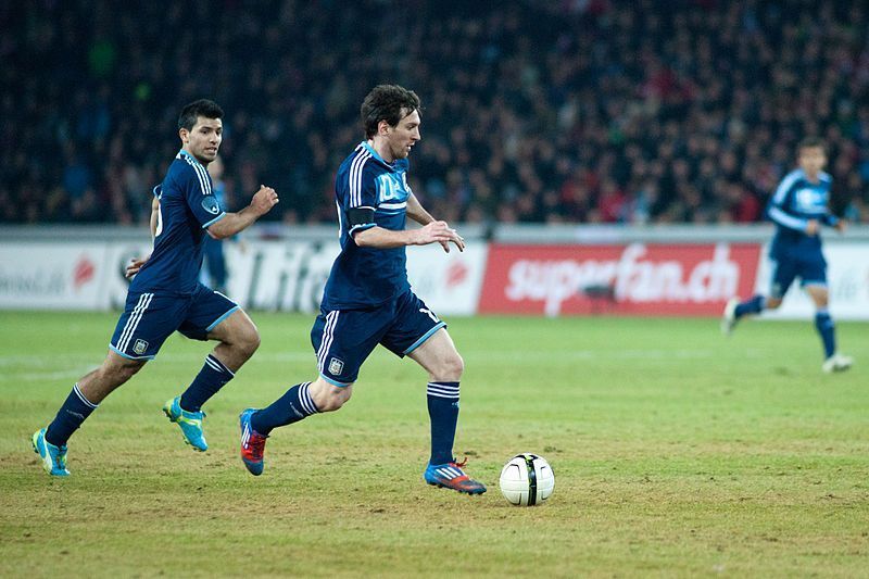 Messi against Switzerland in 2012 friendly.