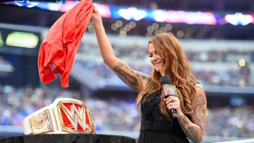 Lita unveiling the Women's Championship